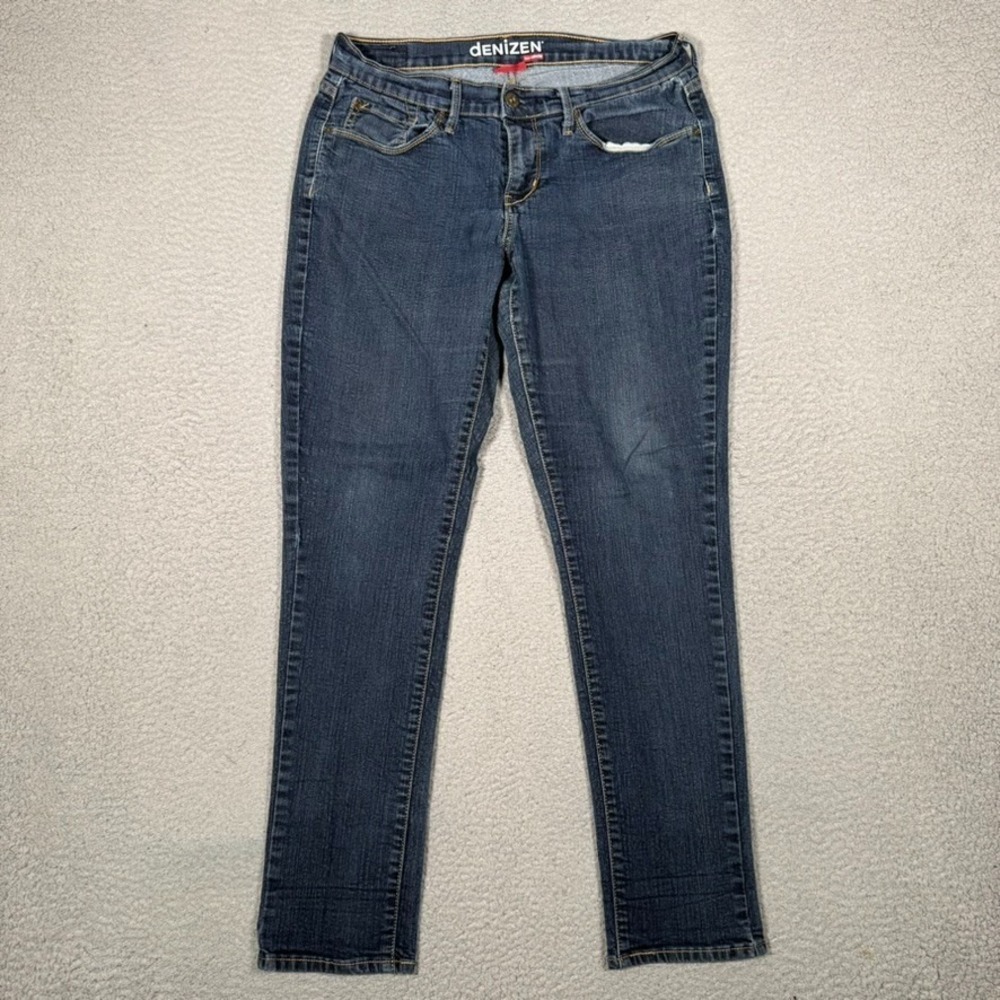 Levis Denizen Jeans Womens 12 30x29 Blue Mid Rise Skinny Fit 5 Pocket Denim Logo